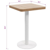 Bistro Table Light Brown 50x50 cm MDF - Close-Up Angle