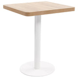 Bistro Table Light Brown 60x60 cm MDF - Front View