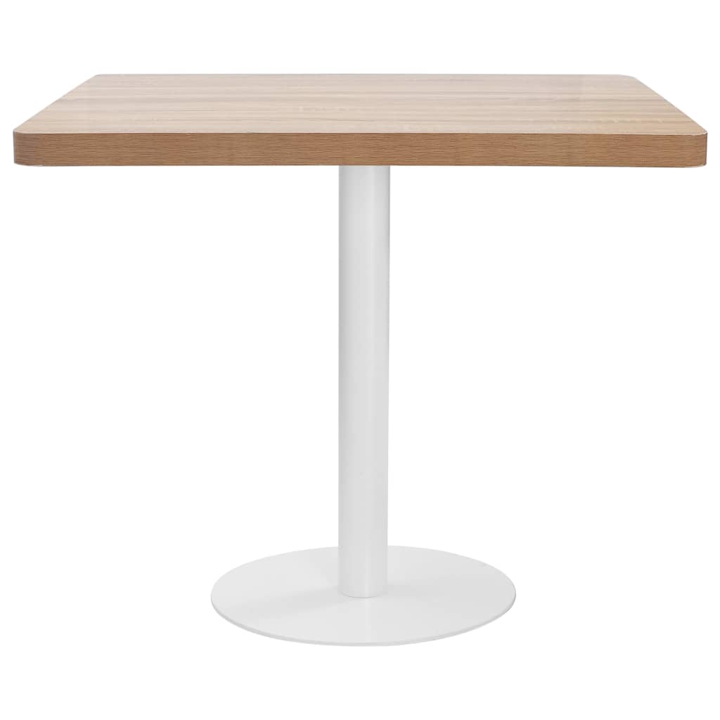 Bistro Table Light Brown 80x80 cm MDF
