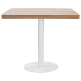 Bistro Table Light Brown 80x80 cm MDF - Front View