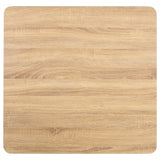 Bistro Table Light Brown 80x80 cm MDF - Side View