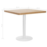 Bistro Table Light Brown 80x80 cm MDF