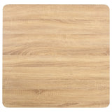 Bistro Table Light Brown 80x80 Cm Mdf - Side View