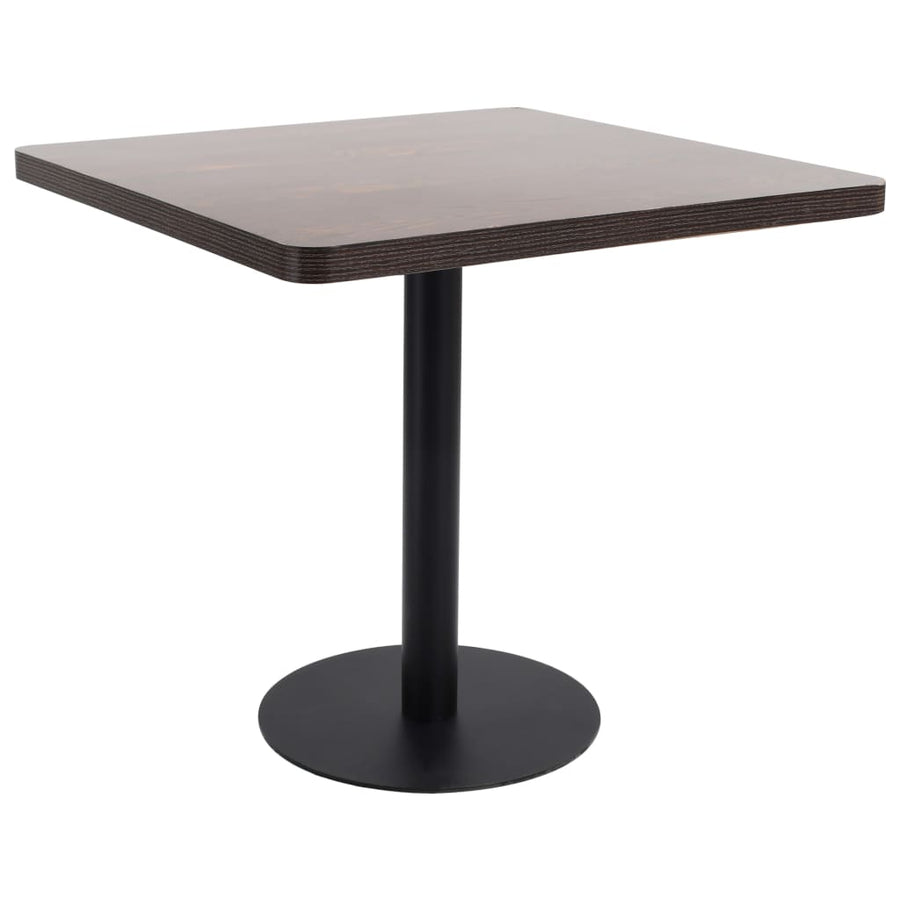 Bistro Table Dark Brown 80x80 cm MDF