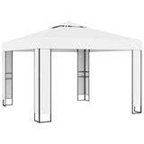 Gazebo with Double Roof 3x3 m White - Front View