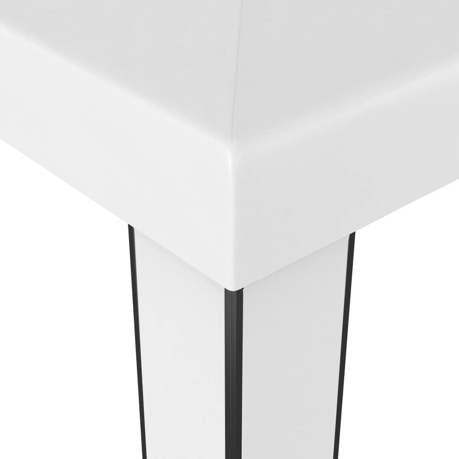 Gazebo with Double Roof 3x3 m White