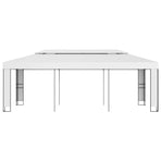 Gazebo with Double Roof 3x6 m White