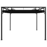 Garden Gazebo with Retractable Roof Canopy 3x3 m Anthracite - Side View