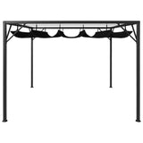 Garden Gazebo with Retractable Roof Canopy 3x3 m Anthracite - Top-Down View