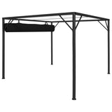 Garden Gazebo with Retractable Roof Canopy 3x3 m Anthracite - 45-Degree Angle