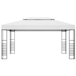 Garden Gazebo Powder-Coated Steel 4x3x2.7 m White