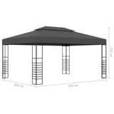 Gazebo 3x4 m Anthracite - Rear View