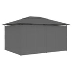 Garden Marquee with Curtains 4x3 m Anthracite