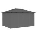 Garden Marquee with Curtains 4x3 m Anthracite - Top-Down View
