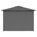 Garden Marquee with Curtains 4x3 m Anthracite