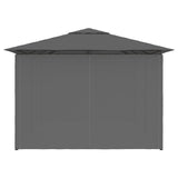 Garden Marquee with Curtains 4x3 m Anthracite - Rear View