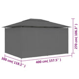 Garden Marquee with Curtains 4x3 m Anthracite - Extra Image