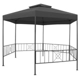 Garden Gazebo 323x275x265 cm Anthracite - Front View