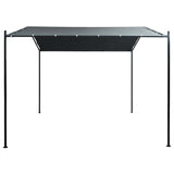 Gazebo Pavilion Tent Canopy 3x3 m Steel Anthracite - Front View