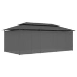 Gazebo with Curtains 600x298x270 cm Anthracite - Top-Down View