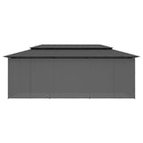 Gazebo with Curtains 600x298x270 cm Anthracite - 45-Degree Angle