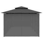 Gazebo with Curtains 600x298x270 cm Anthracite