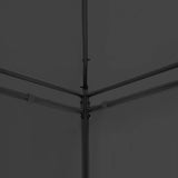 Gazebo with Curtains 600x298x270 cm Anthracite - Low Angle