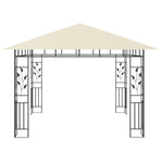 Gazebo with Mosquito Net 3x3x2.73 m Cream 180 g/m²