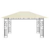 Gazebo with Mosquito Net 4x3x2.73 m Cream 180 g/m² - Side View