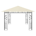 Gazebo with Mosquito Net 4x3x2.73 m Cream 180 g/m²