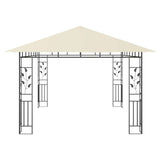 Gazebo with Mosquito Net 4x3x2.73 m Cream 180 g/m² - Top-Down View