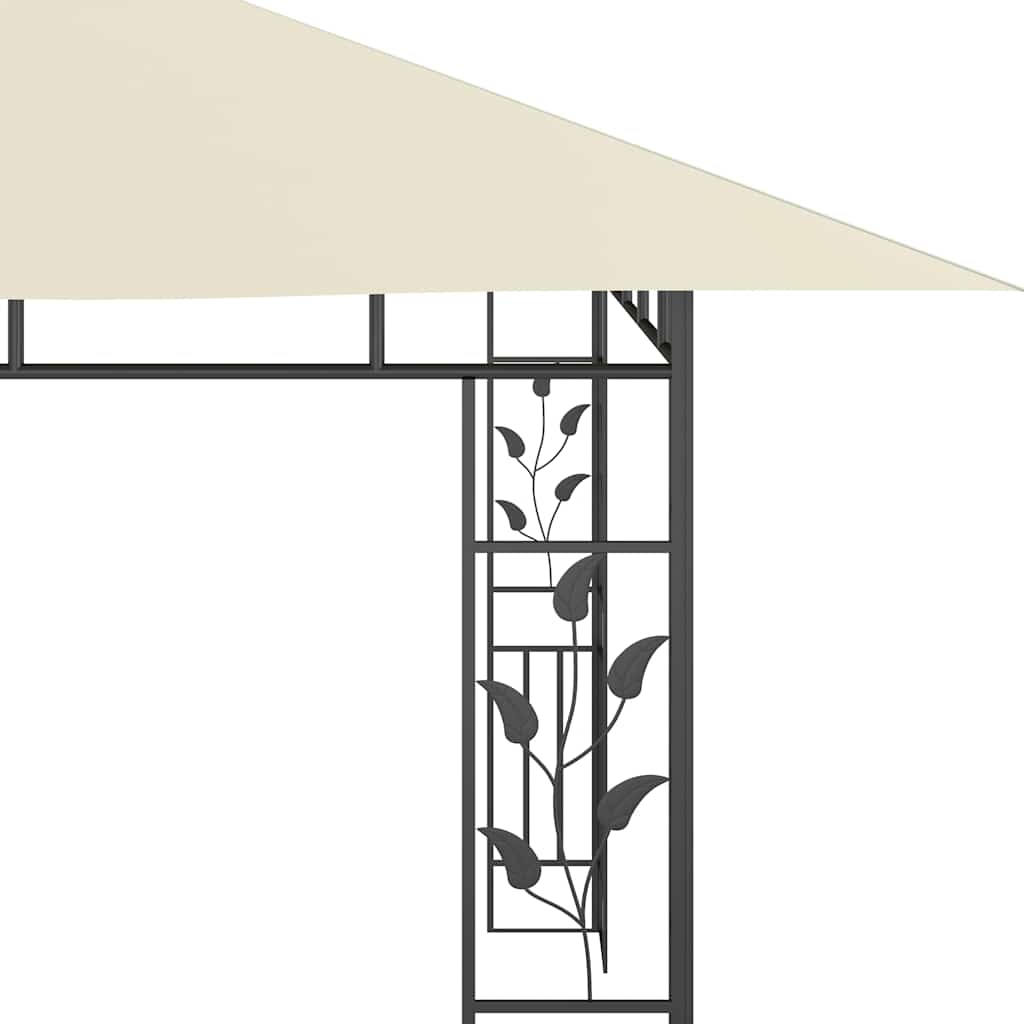Gazebo with Mosquito Net 4x3x2.73 m Cream 180 g/m²