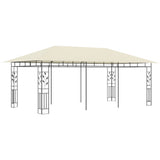 Gazebo with Mosquito Net 6x3x2.73 m Cream - Front View
