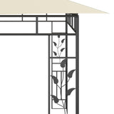 Gazebo with Mosquito Net 6x3x2.73 m Cream - 45-Degree Angle