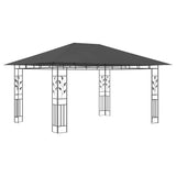 Gazebo with Mosquito Net 4x3x2.73 m Anthracite 180 g/m² - Front View