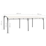 Garden Sunshade Awning 6x3x2.55 m Cream