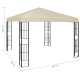 Gazebo 3x3 m Cream - Close-Up Angle