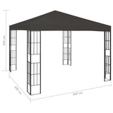 Gazebo 3x3 m Anthracite - Close-Up Angle