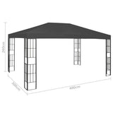 Gazebo 3x4 m Anthracite - Close-Up Angle