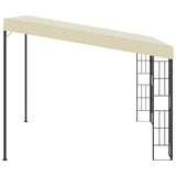 Wall-mounted Gazebo 3x3 m Cream Fabric - Side View