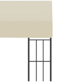 Wall-mounted Gazebo 3x3 m Cream Fabric