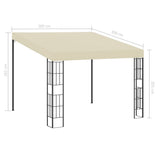 Wall-mounted Gazebo 3x3 m Cream Fabric