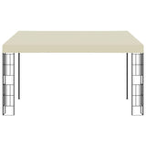 Wall-mounted Gazebo 3x4 m Cream Fabric