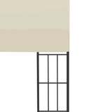 Wall-mounted Gazebo 3x4 m Cream Fabric