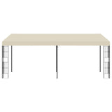 Wall-mounted Gazebo 3x6 m Cream Fabric - Front View