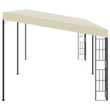 Wall-mounted Gazebo 3x6 m Cream Fabric - Side View