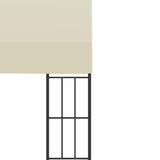 Wall-mounted Gazebo 3x6 m Cream Fabric - 45-Degree Angle