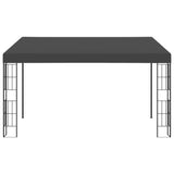 Wall-mounted Gazebo 3x4 m Anthracite Fabric - Front View