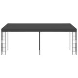 Wall-mounted Gazebo 3x6 m Anthracite Fabric - Front View