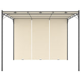 Garden Gazebo with Side Curtain 3x3x2.25m Cream